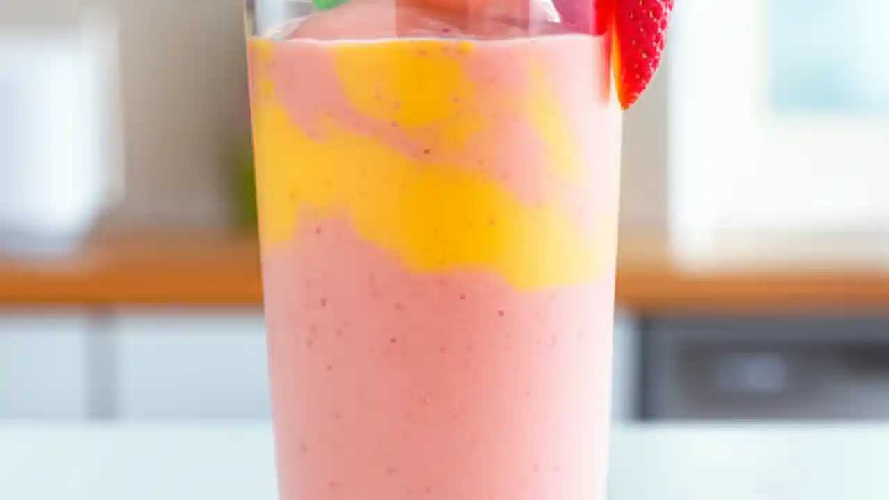 The Secret to a Velvety Dairy-Free Strawberry Mango Smoothie